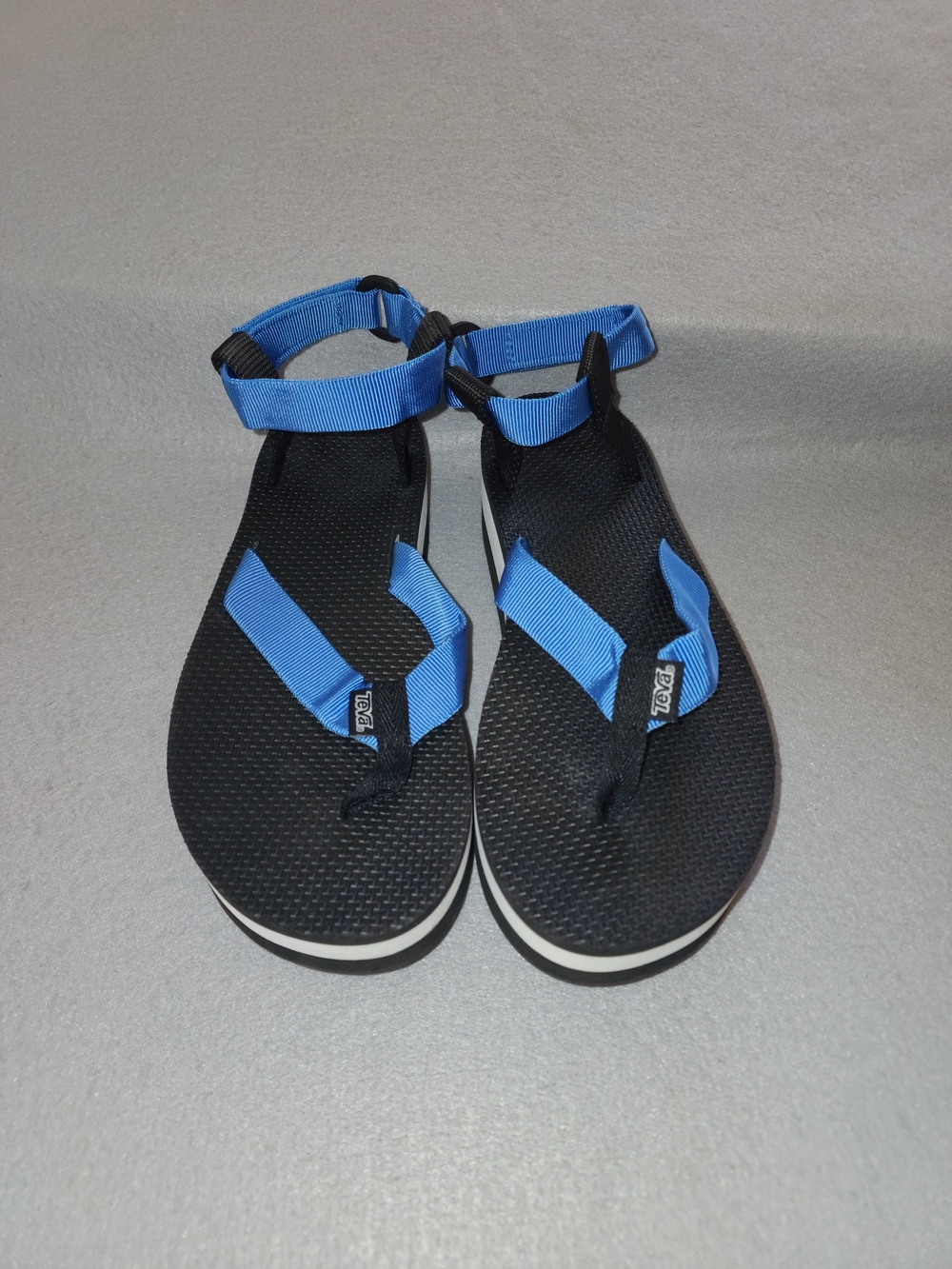 Teva Black Sandals with Blue Straps 2in Platform